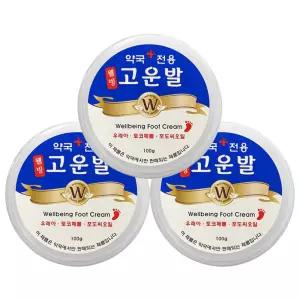 웰빙헬스 고운발 크림 100g x 3개 뒤꿈치 보습 각질 풋케어 풋크림 H
