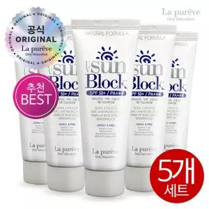 최대91%+즉할 (5개세트) 라퓨레브 유브이 선크림 SPF 50+ PA+++ 자외선차단 미백 주름개선 기능성 선블록
