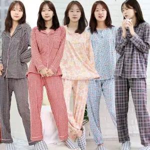 하랑이플 피치기모 양면기모 여성 잠옷세트 상하세트 홈웨어 파자마 빅사이즈