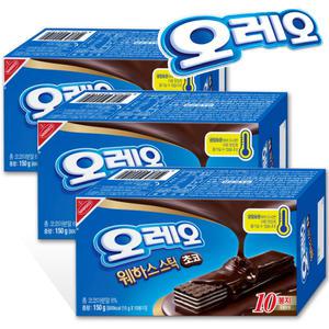 동서식품 오레오 웨하스 스틱 초코 150g 3개