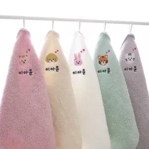 KC인증 이름자수 NEW 40수 코마사 어린이집 고리수건 캐릭터 5매 세트