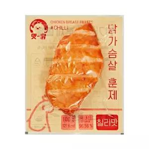 푸드원 맛닭 냉동 훈제 닭가슴살 칠리맛 100g 30팩 3kg