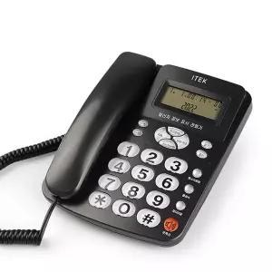 Q 발신자표시 전화기 IK-320 블랙 아이텍