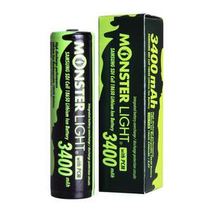 몬스터라이트 18650 리튬 이온 충전 배터리 3400mAh 삼성 보호회로 내장