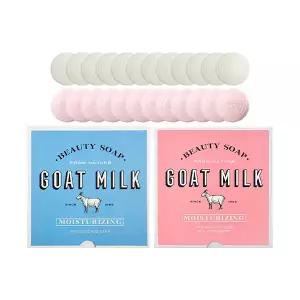 샤워메이트 산양유 비누 화이트우유 90g, 12개+딸기우유 90g, 12개