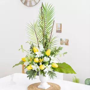 튤립 조화 꽃 대형 센터피스 평화 백합 성전꽂이 set 70cm 3컬러 인테리어 교회 장식 부활절 사순절 테이블
