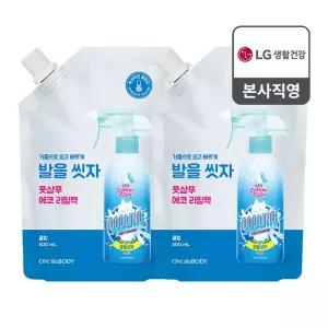 온더바디 발을씻자 풋샴푸 리필 500ml 쿨링 x 2개