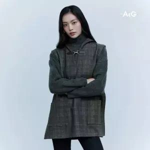 더엣지 [최초가89 900원] 울혼방 체크 버클케이프