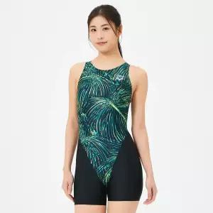 [아레나수영복] 다크포레스트 3부 반신 레이서백 A4FL1LH23GRN