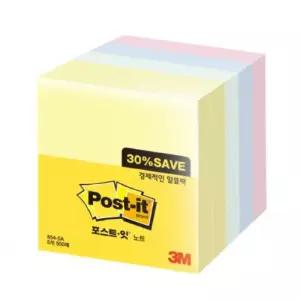 3M 포스트잇 노트 알뜰팩 654-5A 100매(76x76mm) 칼라
