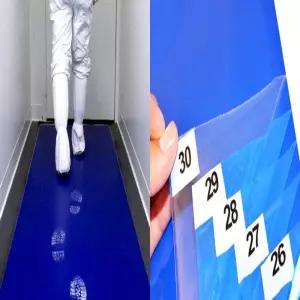 국산 스티키매트 크린룸 600X900  300p 발바닥 먼지제거 청색 작업장 입구 깔개