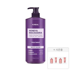 쿤달 네이처 트리트먼트 화이트머스크 1058ml, 1개+증정(샴푸+트리트먼트 바이올렛뮤게 10ml, 2구, 2개)