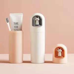 토끼 칫솔 치약 휴대용 케이스/칫솔/케이스/여행용/어린이/세트/캐릭터/물컵/칫솔통/학생/파우치/휴대용