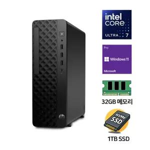 HP 데스크탑 PC Prodesk 4 SFF G1i 울트라7 사무용 업무용 AI 가정용 컴퓨터 32GB 램 1TB SSD WIN11P
