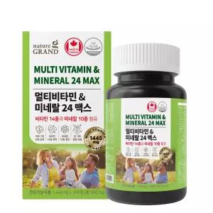 네이처그랜드 멀티비타민 미네랄 24종 종합 영양제 6개월 캐나다 올인원