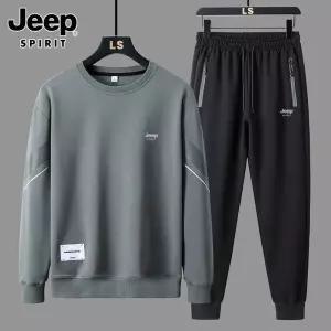 JEEP SPIRIT 남자 가을 겨울 캐주얼 트레이닝 맨투맨+바지 상하복 세트