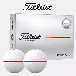 [타이틀리스트]타이틀리스트 Pro V1x AIM 퍼포먼스 골프볼 4피스 12구 레드 핑크 2025