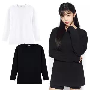 남여공용 코튼 무지 20수 레이어드 오버핏 긴팔티