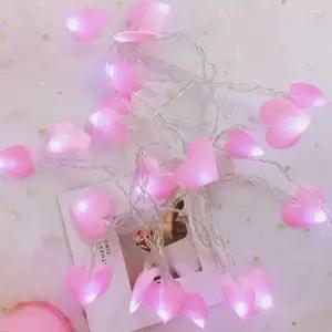 10구 LED 하트뿅 가랜드전구(1.5M) (핑크) 학원 학교 빛나는 키즈카페 캠핑장 테리스장식 어린이집 소아과