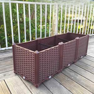 25CM 모던 상추키우기 베란다 플랜트박스 100x30x60 텃밭화분 라탄 그린 정보