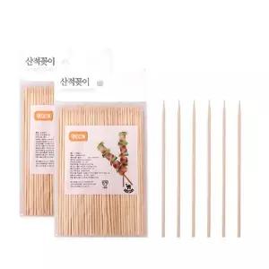 15cm 꼬치 우드스틱 산적꼬지 (100pcs) 나무 대나무 요지 산적