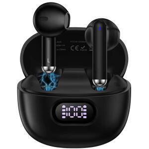 삼성 갤럭시 A17 A16 A36 5G S25 울트라 Z 폴드 7 6 플립 FE A26 A56 S24, 48H V5.3 LED 디스플레이 충전 케이스 IPX7 방수 이어폰용 블루투스 이어버드 무선