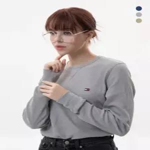 [타미힐피거]타미힐피거 와플 크루넥 긴팔티셔츠 롱슬리브 T3585