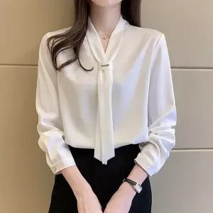 봄 가을 정장 리본 여성 블라우스 GH040