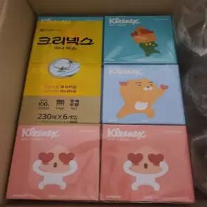 유한킴벌리 크리넥스 디럭스 미니 카카오 티슈 230매 6입 1개