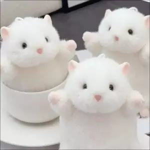 하얀색 햄스터 인형 키링 말랑이 햄찌 스트레스볼 굿즈 가방꾸미기 봉제 인형