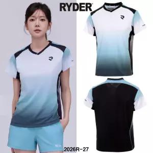 라이더 티셔츠 배드민턴 반팔 상의 남성 여성 게임웨어 화이트 민트 2026R-27