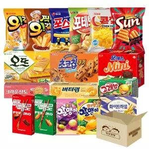 [일상점빵] 인기만점 종합 과자세트 30F (봉지+비스킷+젤리)