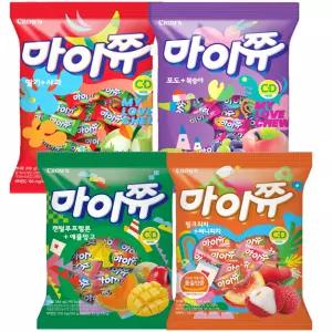 마이쮸 288g 딸기 사과+포도 복숭아+마이쮸 284g 멜론 애플망고+핑크리치 써니피치