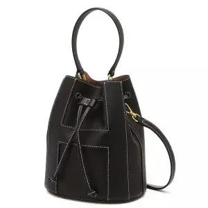 [헤지스](광주신세계)H-BAG 블랙 소가죽 복조리백 HIWA6F222BK
