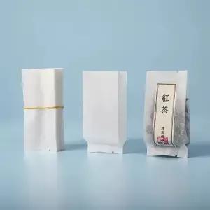 흰색 식품 등급 면 종이 가방 향신료 차 가정용 찻잎 포장 5 가지 곡물 기타 100 개