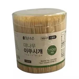 대나무 이쑤시개 원형통 (1100개) 식당용 이쑤시개가정용 과일픽
