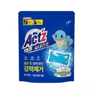 액츠 캡슐 세탁세제 컴팩트 실내건조 80입, 1개