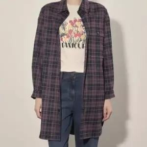 [모다아울렛][올리비아로렌]가을 롱기장 체크 남방 셔츠VVCNL4F8381_YS