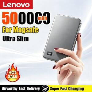 레노버 50000mAh 파워 뱅크 3 IN 1 슬림 마그네틱 무선 22.5W 외장 배터리 (MagSafe용, 아이폰, 삼성 2026)