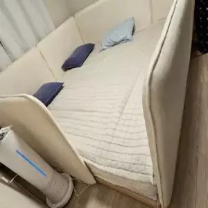 베스트슬립아기침대 제롬 저상형 패밀리 프레임 (패브릭 A타입_3면가드형/슈퍼싱글SS)