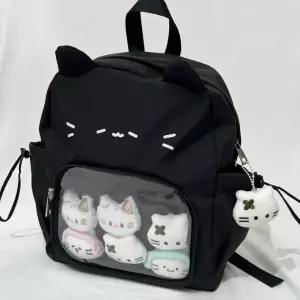 고양이 백팩 키링 증정 이타백 고양이귀 가방 블랙 책가방 학생 귀여운