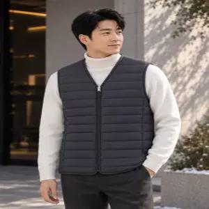 [파라고나]남성 경량 집업 브이넥 패딩조끼 D26V480