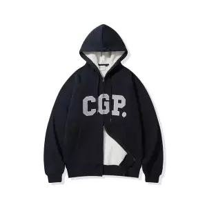 [코드그라피](대전신세계)CGP 아치 로고 보아 후드 집업_다크네이비 CBEWUTC360DN