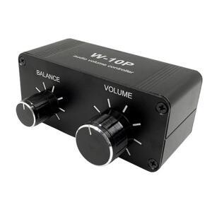 3.5mm 휴대용 볼륨 컨트롤러 프리 앰프 W-10P 스테레오 듀얼 채널 오디오 미니 소형 밸런스 뮤직 홈 사운드