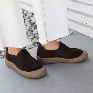 소가죽 카일린 스티치 컴포트 슬립온 3cm