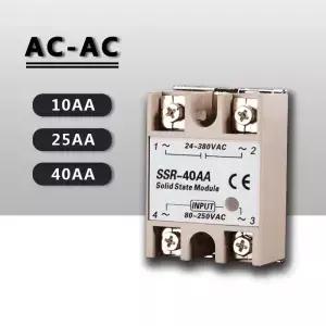 릴레이 솔리드 스테이트 SSR 레레 220V 모듈 전압 스마트 24V 스위치 접촉기 레일리 히트싱크 40 10A 40A
