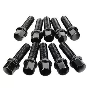 도매 10/12개 블랙/실버 휠 볼트 M12x1.5 스마트 로드스터 포투 450 451 쿠페용 자동차 교체 세트