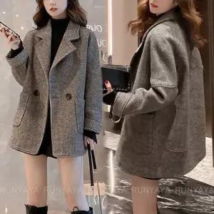 모직 정장 코트 루즈핏 슬림핏 캐주얼 여성정장 아우터 상의 빅사이즈 하프 자켓 겨울모직코트 D99U