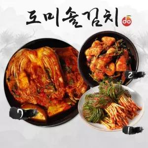 도미솔 김치 3종 포기김치 7kg+총각김치 2kg+파김치 1kg(총 10kg)