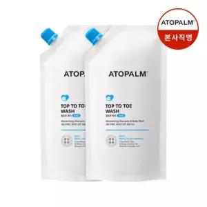 온세상 아토팜 탑투토워시 400ml(리필)x2